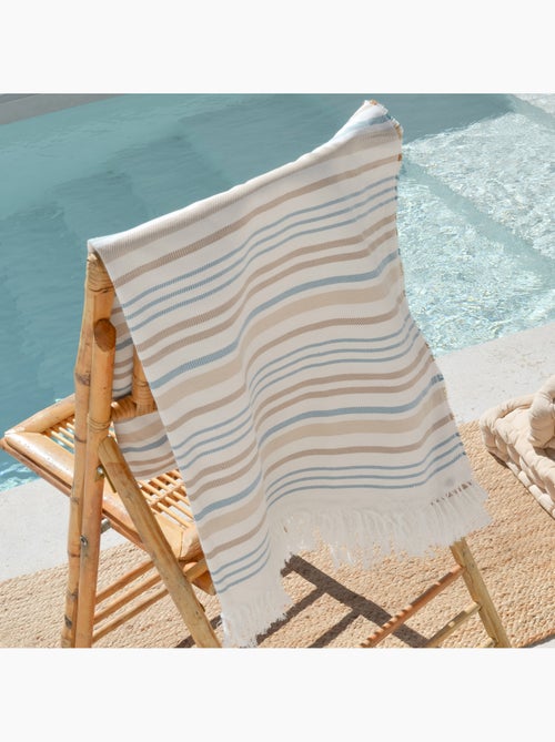 Serviette paréo de plage, tissu en relief, fouta - Gamusi. - Kiabi
