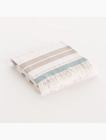 Serviette paréo de plage, tissu en relief, fouta - Gamusi.