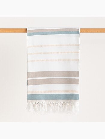 Serviette paréo de plage, tissu en relief, fouta - Gamusi.