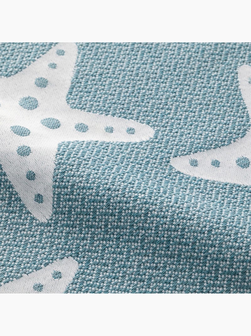 Serviette paréo de plage, tissu en relief, fouta - Gamusi. Bleu gris - Kiabi
