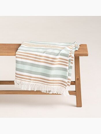 Serviette paréo de plage, tissu en relief, fouta - Gamusi.