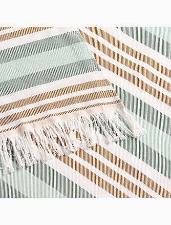 Serviette paréo de plage, tissu en relief, fouta - Gamusi.