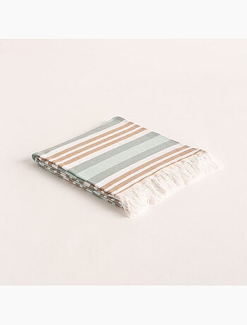 Serviette paréo de plage, tissu en relief, fouta - Gamusi.