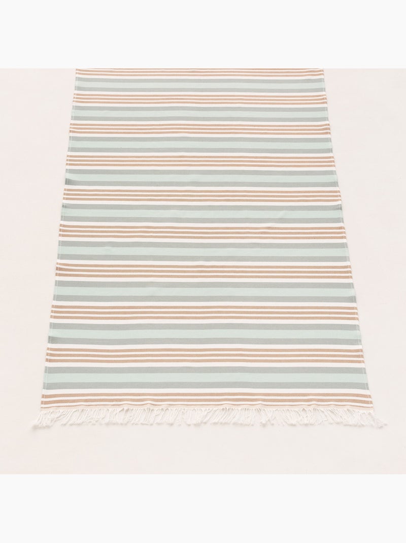 Serviette paréo de plage, tissu en relief, fouta - Gamusi. Camel - Kiabi