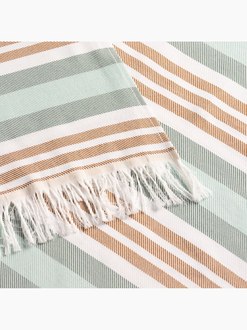 Serviette paréo de plage, tissu en relief, fouta - Gamusi. Camel - Kiabi