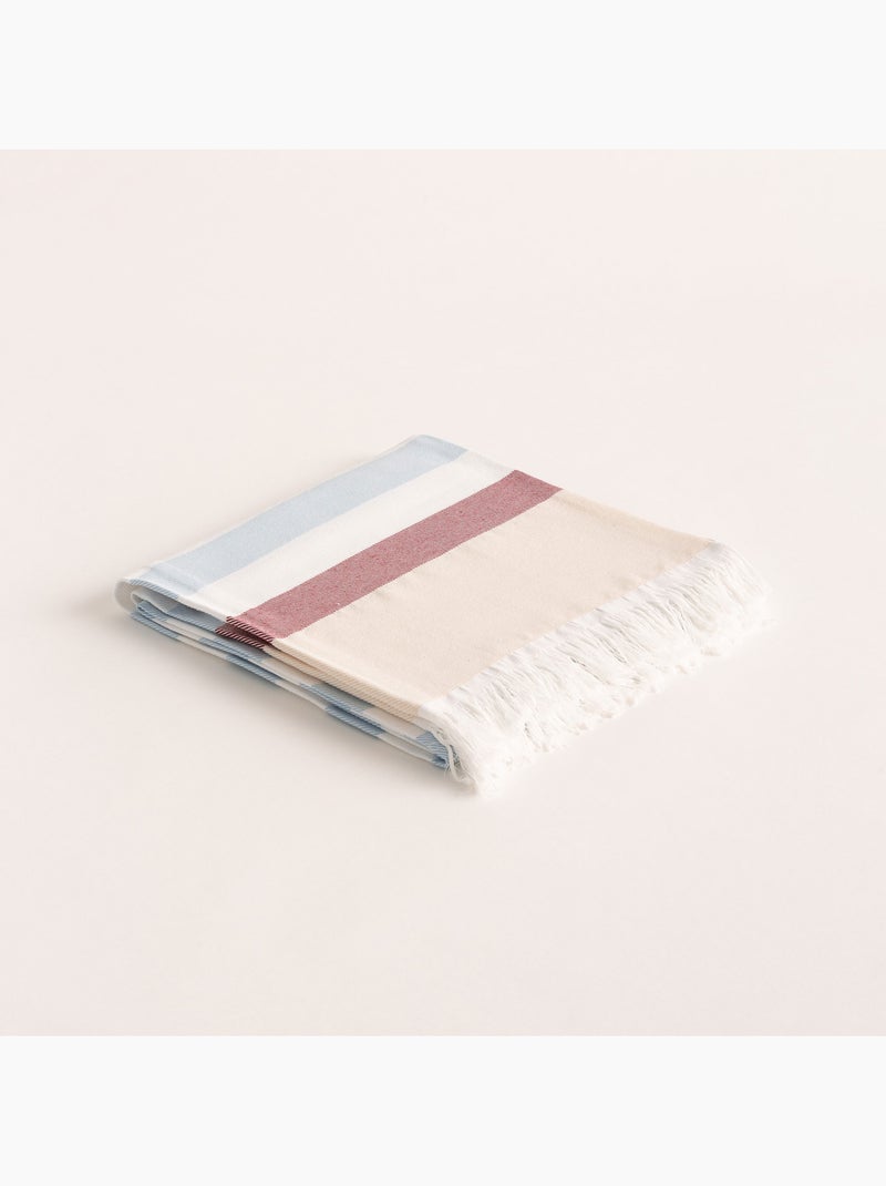 Serviette paréo de plage, tissu en relief, fouta - Gamusi. Ciel - Kiabi