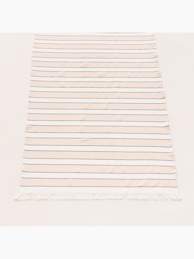 Serviette paréo de plage, tissu en relief, fouta - Gamusi. Ecru - Kiabi