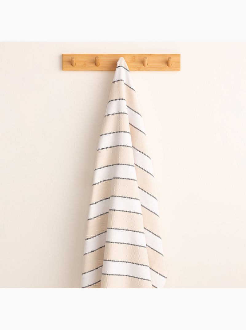 Serviette paréo de plage, tissu en relief, fouta - Gamusi. Ecru - Kiabi