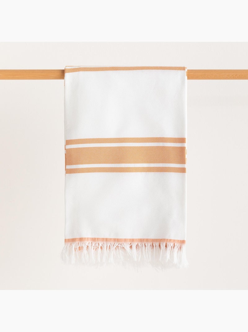 Serviette paréo de plage, tissu en relief, fouta - Gamusi. Jaune - Kiabi