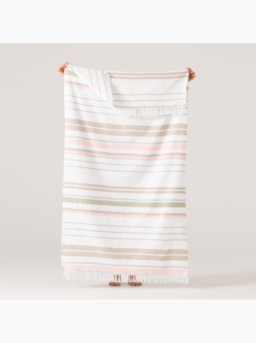 Serviette paréo de plage, tissu en relief, fouta - Gamusi. - Kiabi