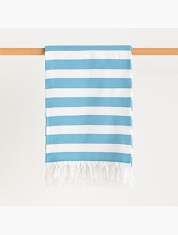 Serviette paréo de plage, tissu en relief, fouta - Gamusi.