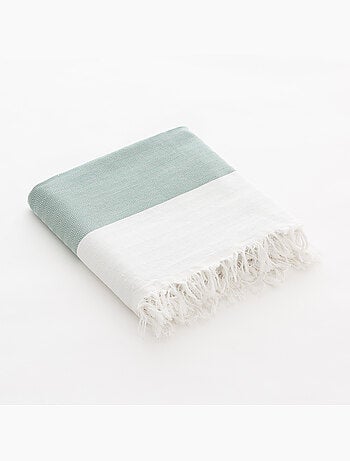 Serviette paréo de plage, tissu en relief, fouta - Gamusi.