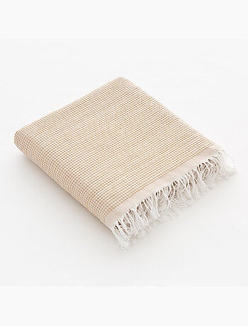 Serviette paréo de plage, tissu en relief, fouta - Gamusi.