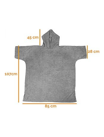 Serviette poncho de bain ou de plage - Adulte - Vivezen