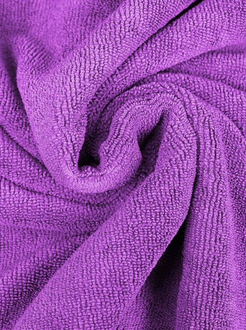 Serviette poncho de bain ou de plage - Adulte - Vivezen Violet - Kiabi