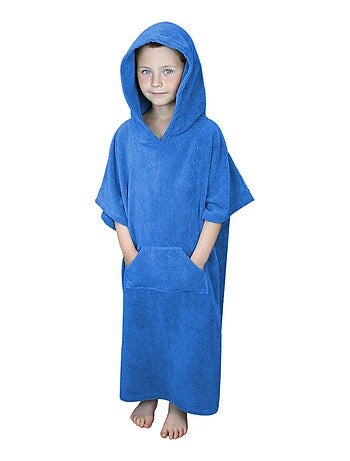 Serviette poncho de bain ou de plage avec poche - Enfant - Vivezen