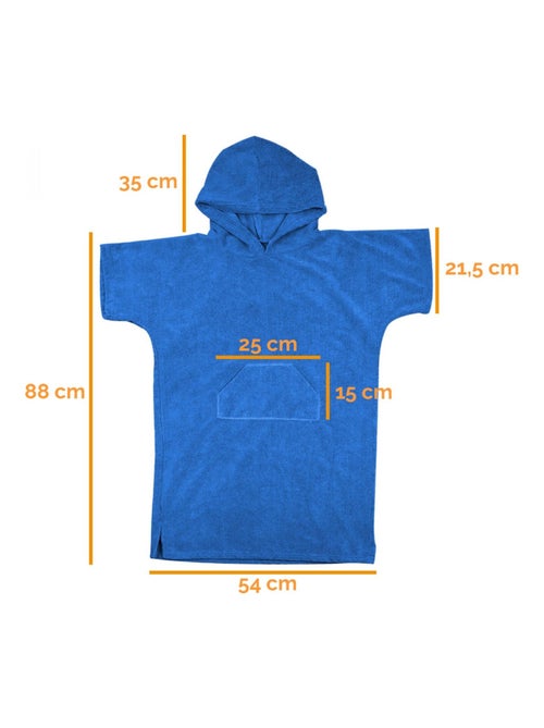 Serviette poncho de bain ou de plage avec poche - Enfant - Vivezen - Kiabi