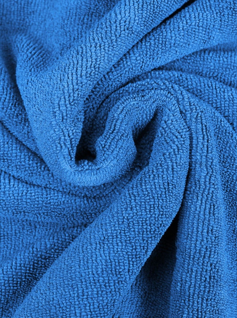 Serviette poncho de bain ou de plage avec poche - Enfant - Vivezen Bleu - Kiabi