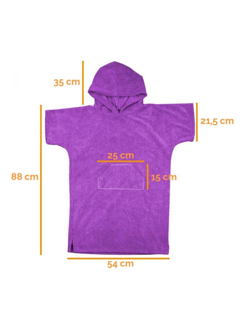 Serviette poncho de bain ou de plage avec poche - Enfant - Vivezen - Kiabi