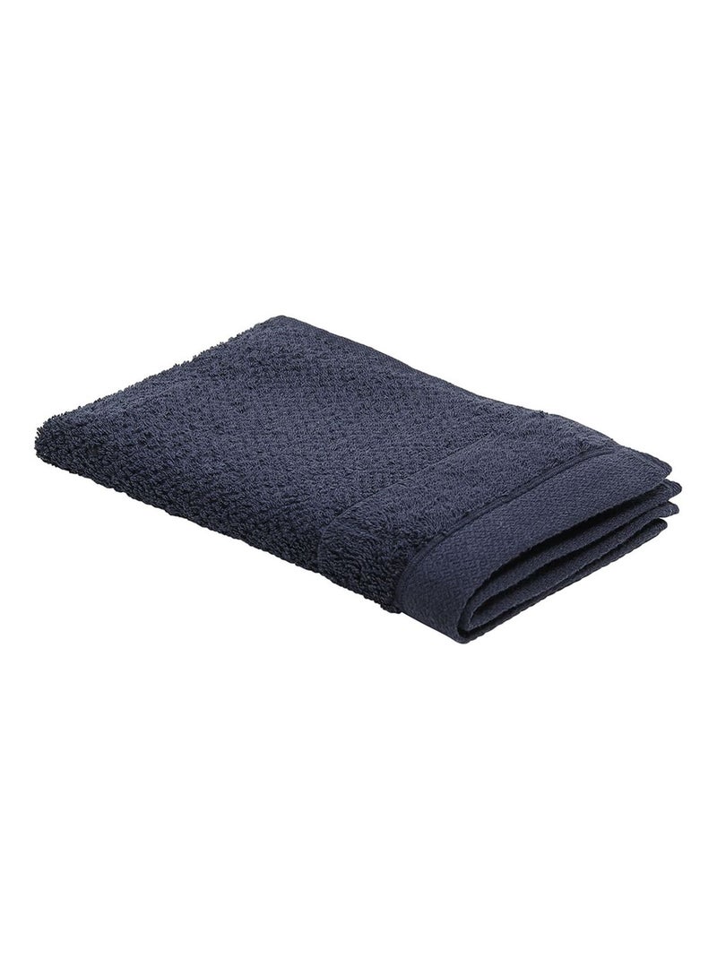 Serviette pour invité - 100% coton BIO Bleu foncé - Kiabi