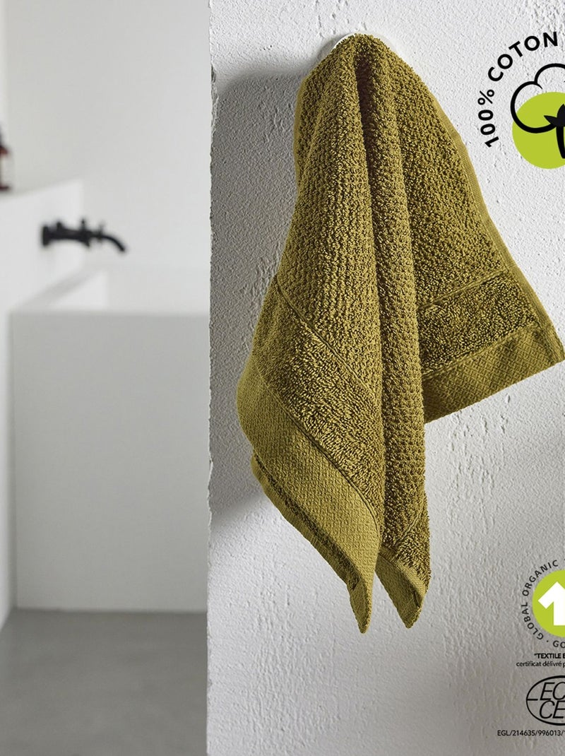 Serviette pour invité - 100% coton BIO Marron - Kiabi