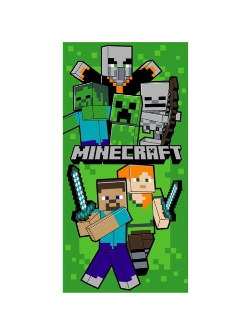 Serviette Vert de Minecraft Steve et Alex contre Steve zombie, creeper, squelette, et evocateur - 1 - Kiabi Serviette Vert de Minecraft Steve et Alex contre Steve zombie, creeper, squelette, et evocateur - 1 - Kiabi