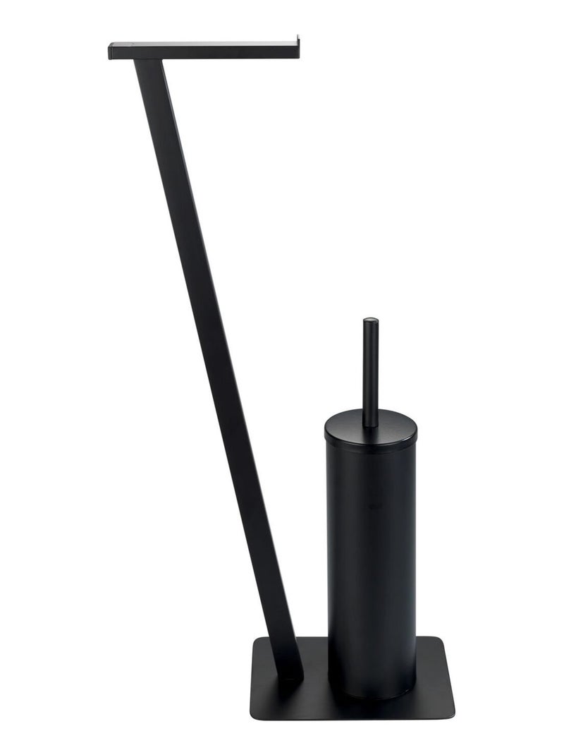 Serviteur WC 2 en 1 avec brosse et porte-rouleau LIRIO Noir - Kiabi