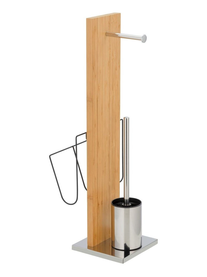 Serviteur WC 3 en 1 en bambou avec porte-rouleau et porte-journaux PORTOFINO Marron - Kiabi