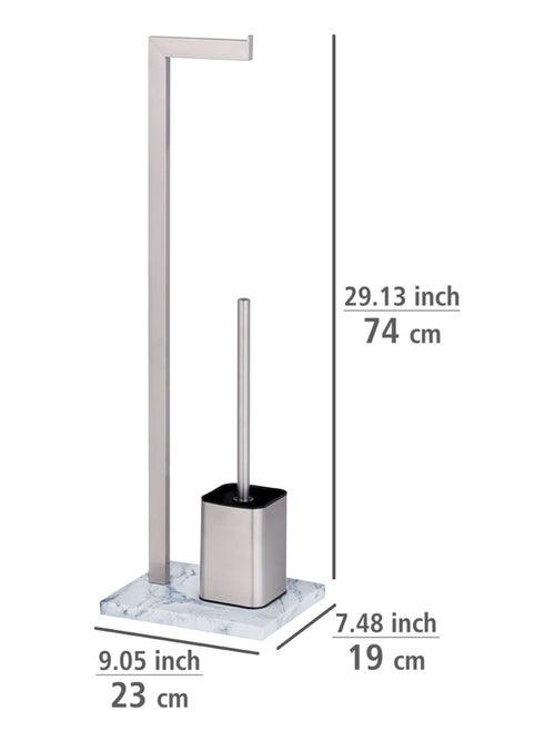 Serviteur WC Aprilia avec porte-rouleau et brosse à WC - Kiabi