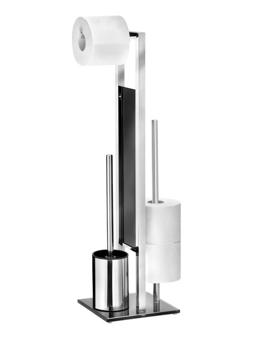 Serviteur WC en acier et verre RIVALTA - Kiabi Serviteur WC en acier et verre RIVALTA - Kiabi