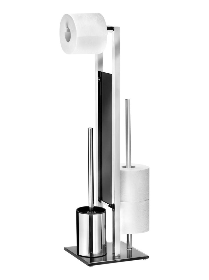 Serviteur WC en acier et verre RIVALTA Argent - Kiabi