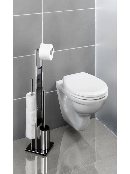 Serviteur WC en acier et verre RIVALTA - Kiabi Serviteur WC en acier et verre RIVALTA - Kiabi