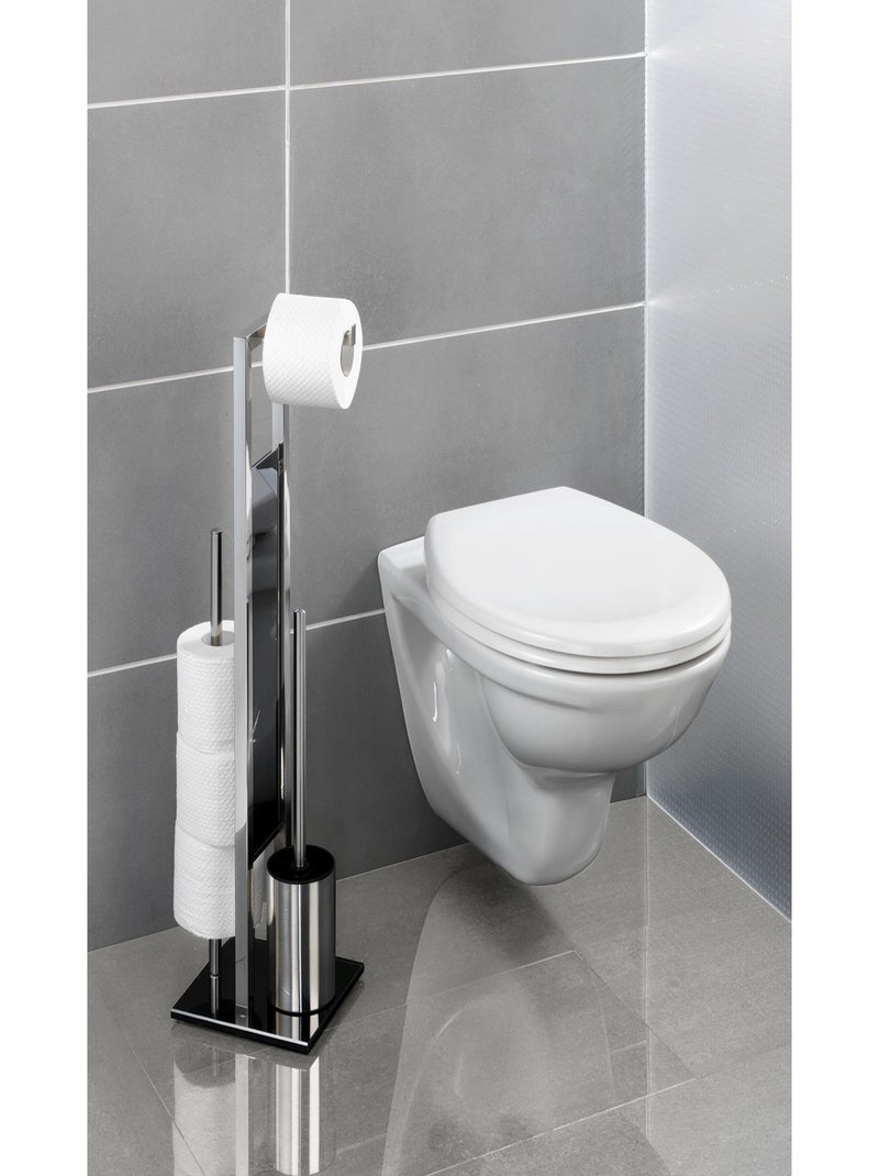 Serviteur WC en acier et verre RIVALTA Argent - Kiabi