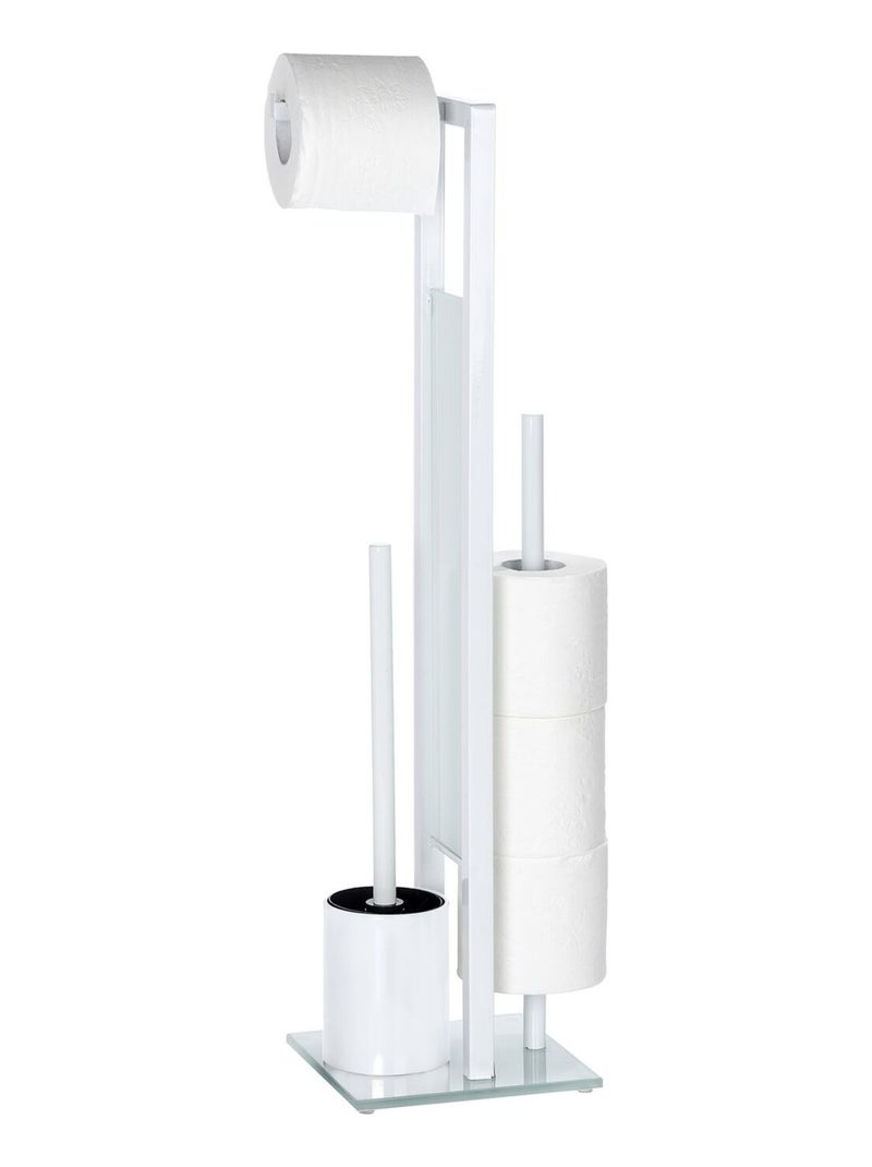 Serviteur WC en acier et verre RIVALTA Blanc - Kiabi