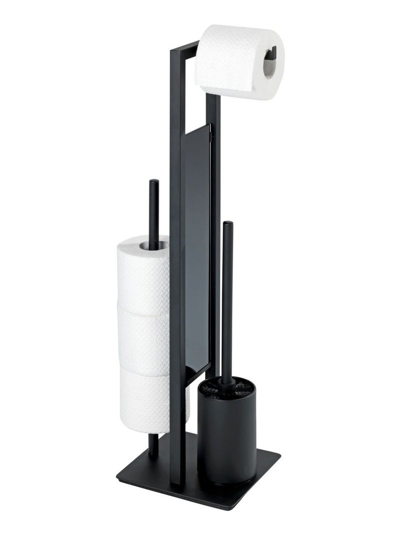 Serviteur WC en acier et verre RIVALTA Noir - Kiabi