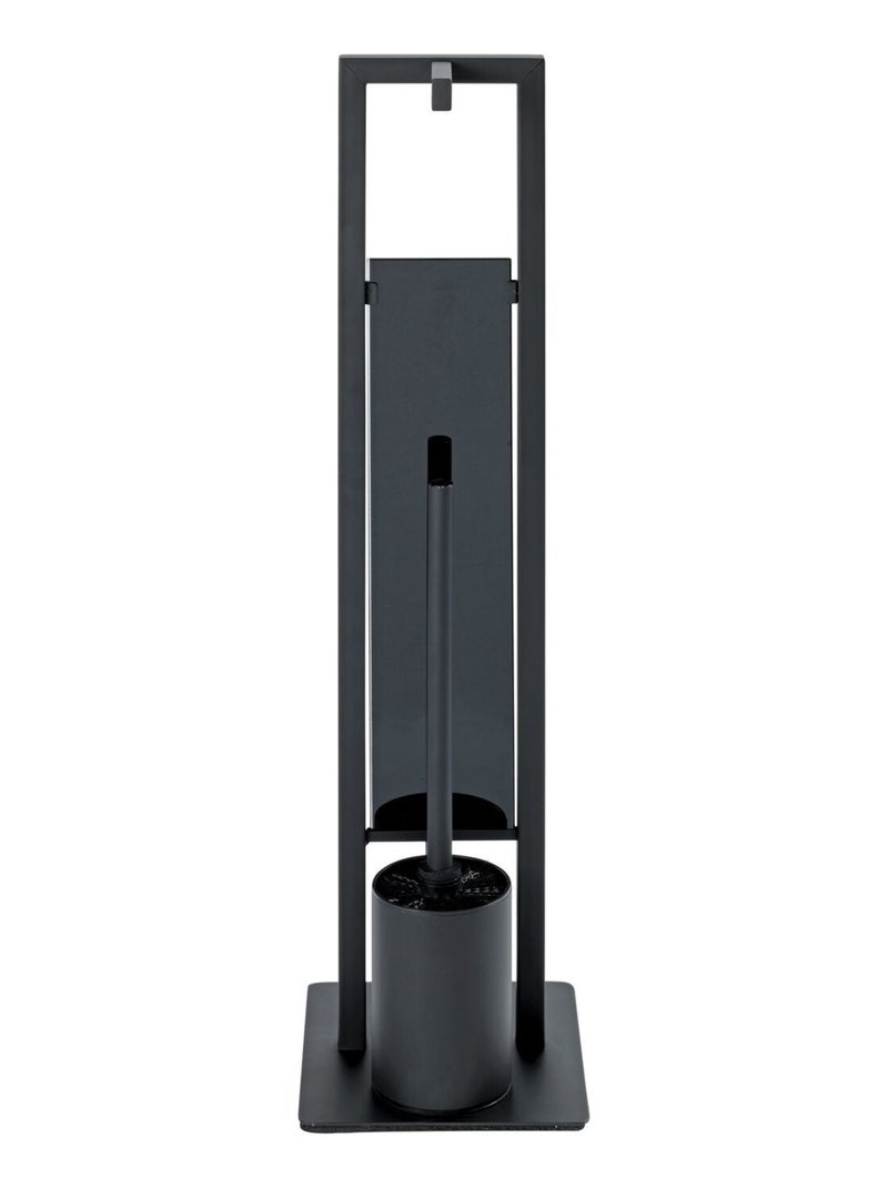 Serviteur WC en acier et verre RIVALTA Noir - Kiabi
