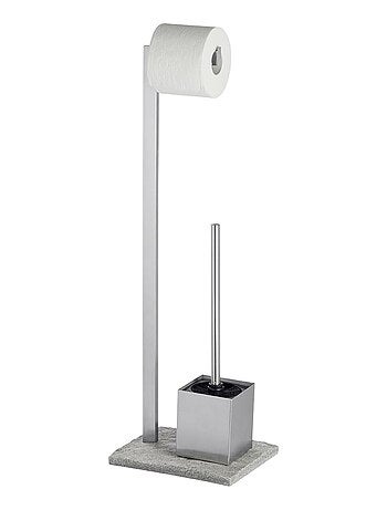 Serviteur WC en inox avec base effet GRANIT