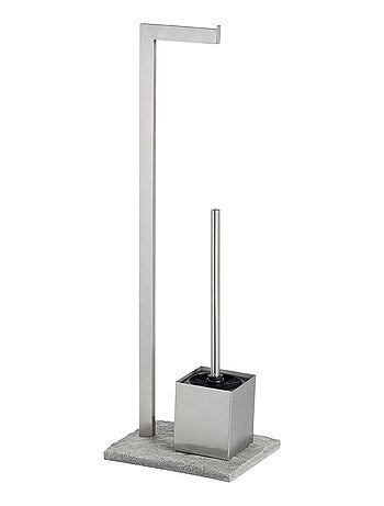 Serviteur WC en inox avec base effet GRANIT