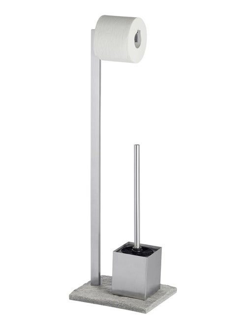 Serviteur WC en inox avec base effet GRANIT - Kiabi Serviteur WC en inox avec base effet GRANIT - Kiabi