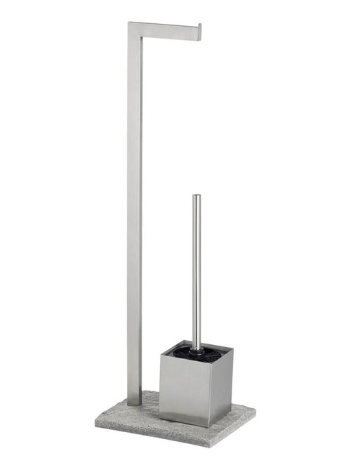 Serviteur WC en inox avec base effet GRANIT - Kiabi Serviteur WC en inox avec base effet GRANIT - Kiabi