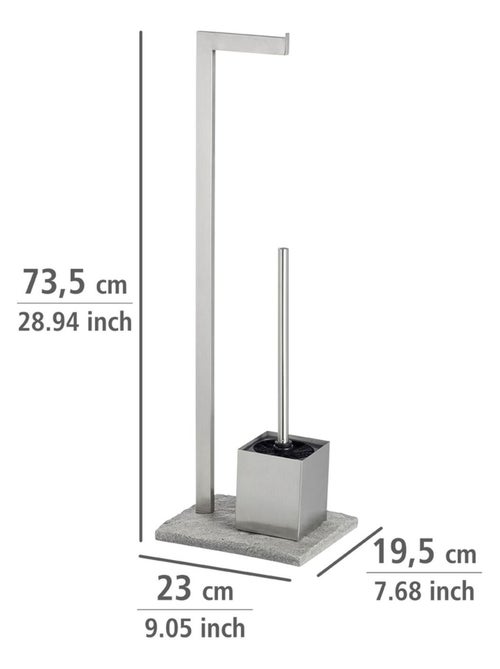 Serviteur WC en inox avec base effet GRANIT - Kiabi Serviteur WC en inox avec base effet GRANIT - Kiabi