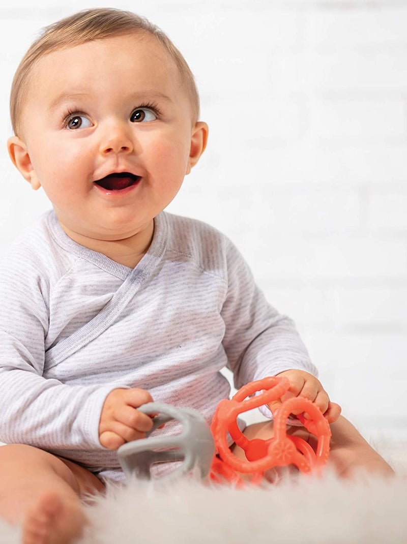 Set 2 balles silicone orange gris Orange - Kiabi