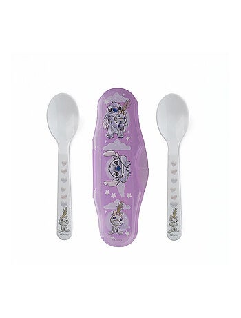 SET 2 CUILLÈRES AVEC BOÎTIER DE TRANSPORT LILO et STITCH
