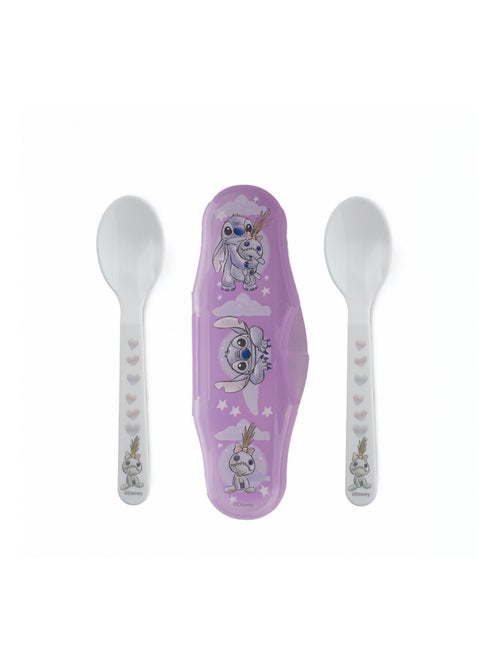 SET 2 CUILLÈRES AVEC BOÎTIER DE TRANSPORT LILO et STITCH - Kiabi
