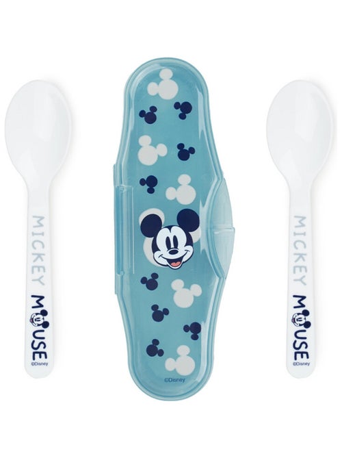 SET 2 CUILLERES AVEC BOITIER DE TRANSPORT MICKEY COLLECTOR - Kiabi