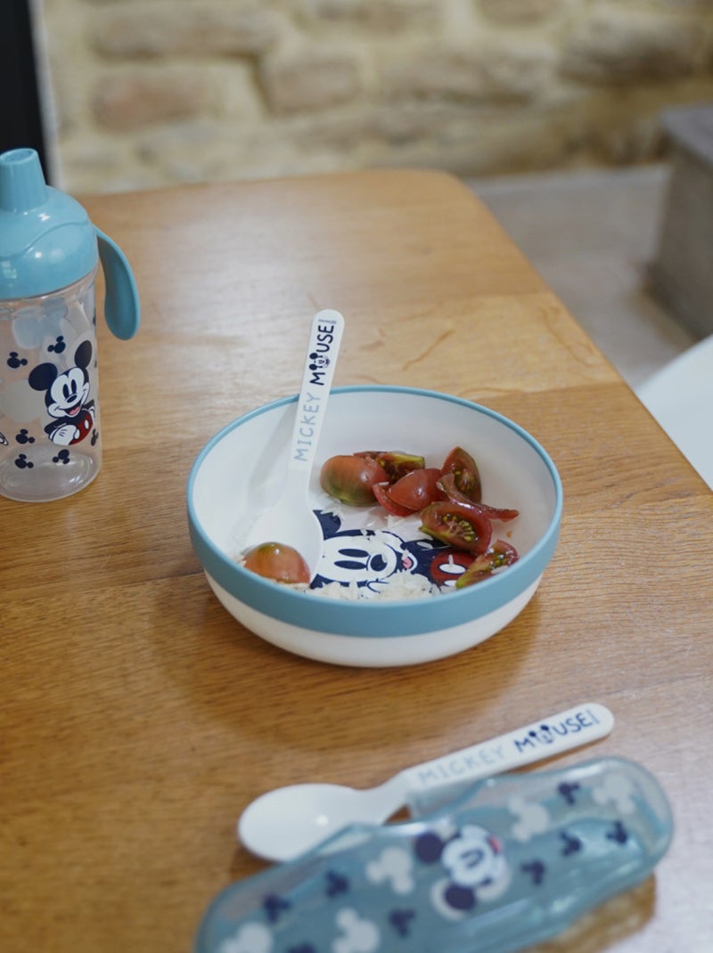 SET 2 CUILLERES AVEC BOITIER DE TRANSPORT MICKEY COLLECTOR Bleu - Kiabi