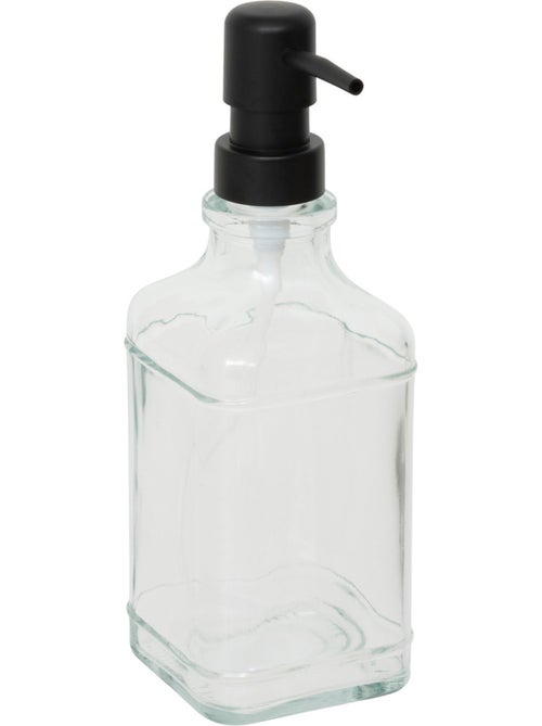 Set 2 distributeurs savon verre avec support acier BLACK EDITION - Kiabi