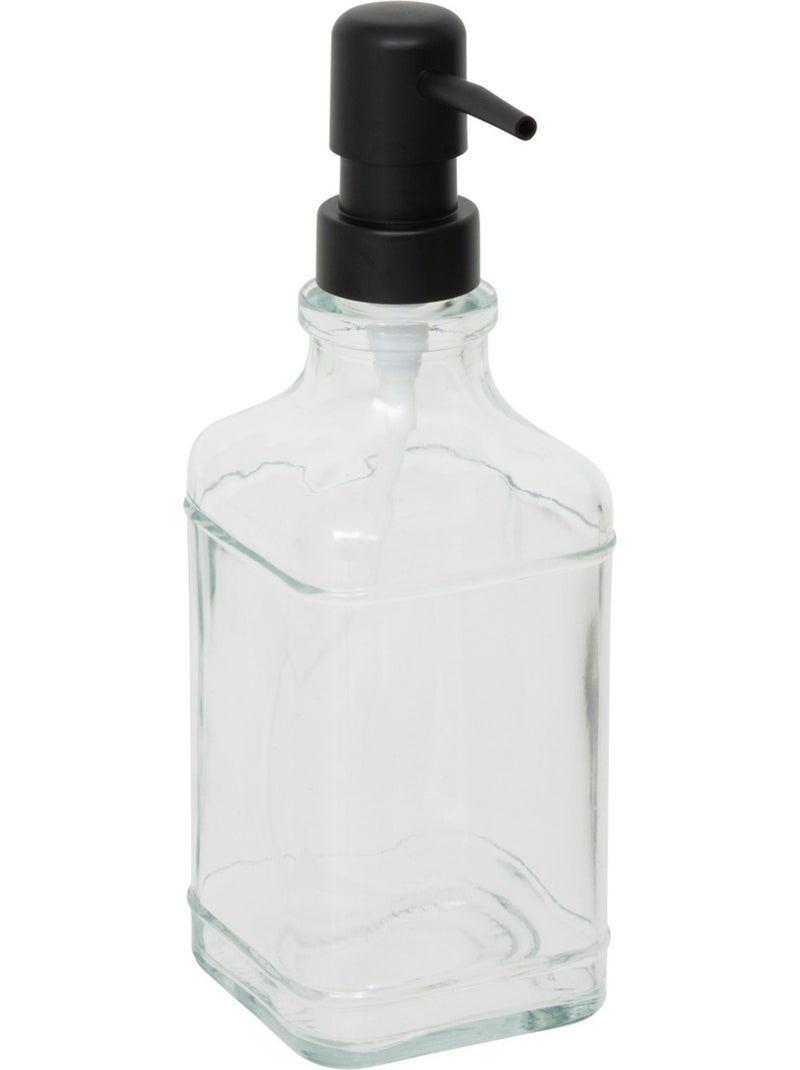 Set 2 distributeurs savon verre avec support acier BLACK EDITION Noir - Kiabi