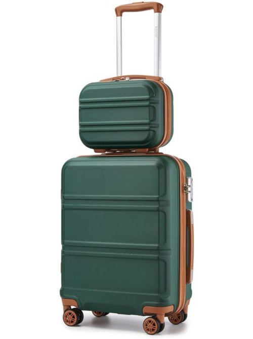 Set 2 valises - 51.5x38x21 cm abs 38 l tsa - kono - Kiabi Set 2 valises - 51.5x38x21 cm abs 38 l tsa - kono - Kiabi