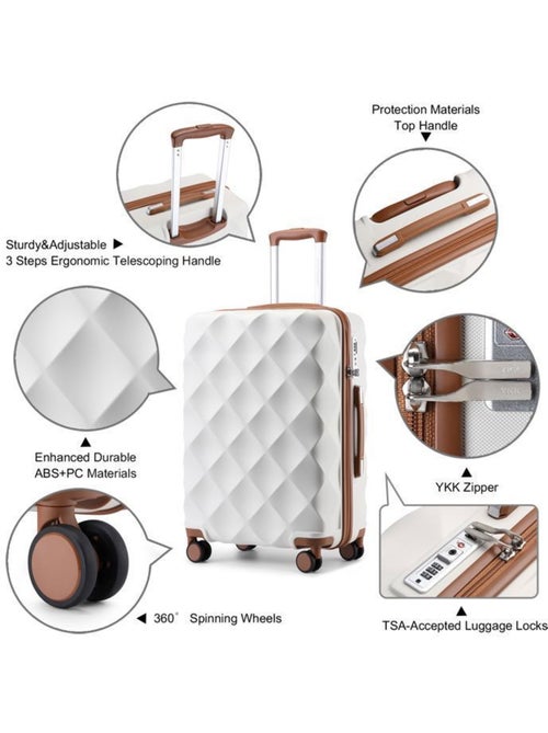 Set 2 valises - 53x35x21 cm rigide 34 l tsa - british traveller - Kiabi Set 2 valises - 53x35x21 cm rigide 34 l tsa - british traveller - Kiabi